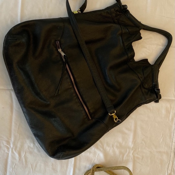 Black Leather tote by Anna Corrina - Picture 9 of 10